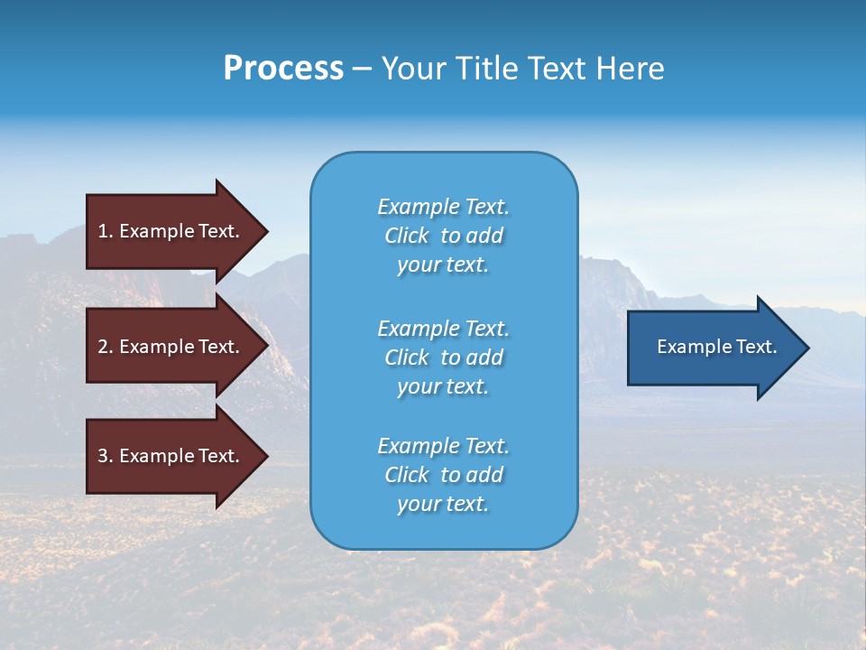 A Mountain Range With A Blue Sky In The Background PowerPoint Template
