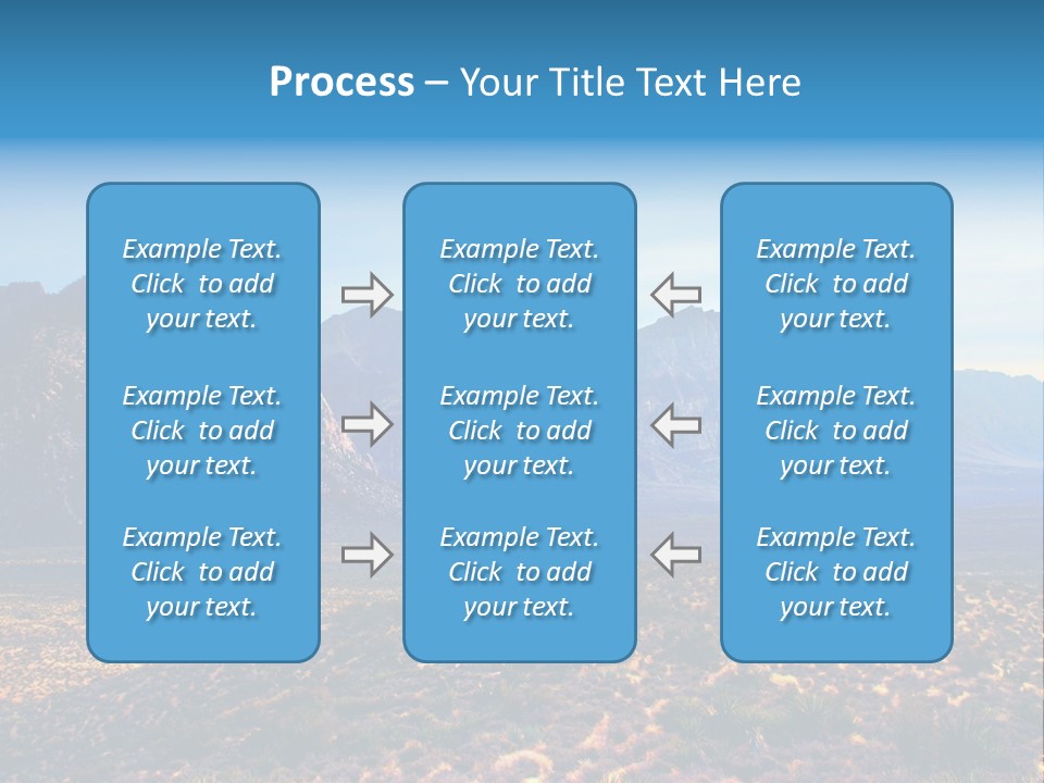 A Mountain Range With A Blue Sky In The Background PowerPoint Template