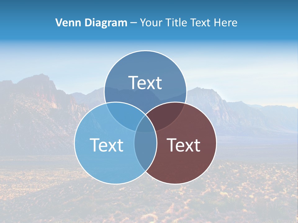 A Mountain Range With A Blue Sky In The Background PowerPoint Template