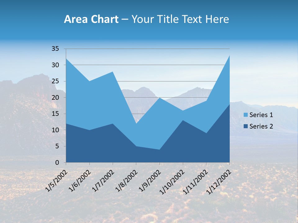 A Mountain Range With A Blue Sky In The Background PowerPoint Template