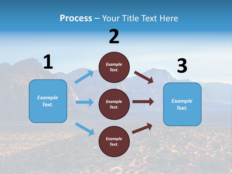 A Mountain Range With A Blue Sky In The Background PowerPoint Template