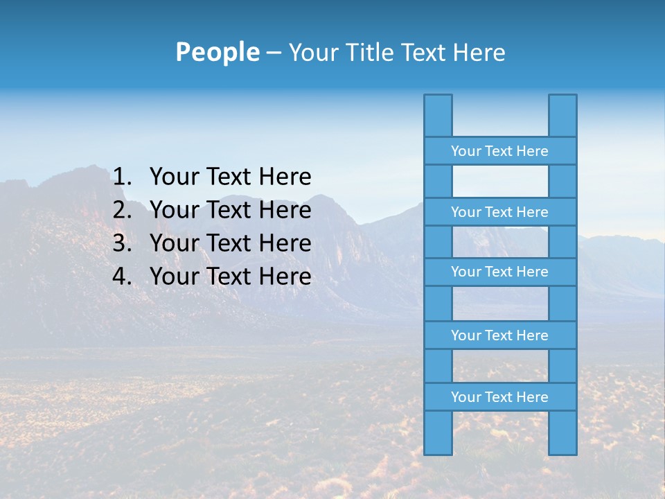 A Mountain Range With A Blue Sky In The Background PowerPoint Template