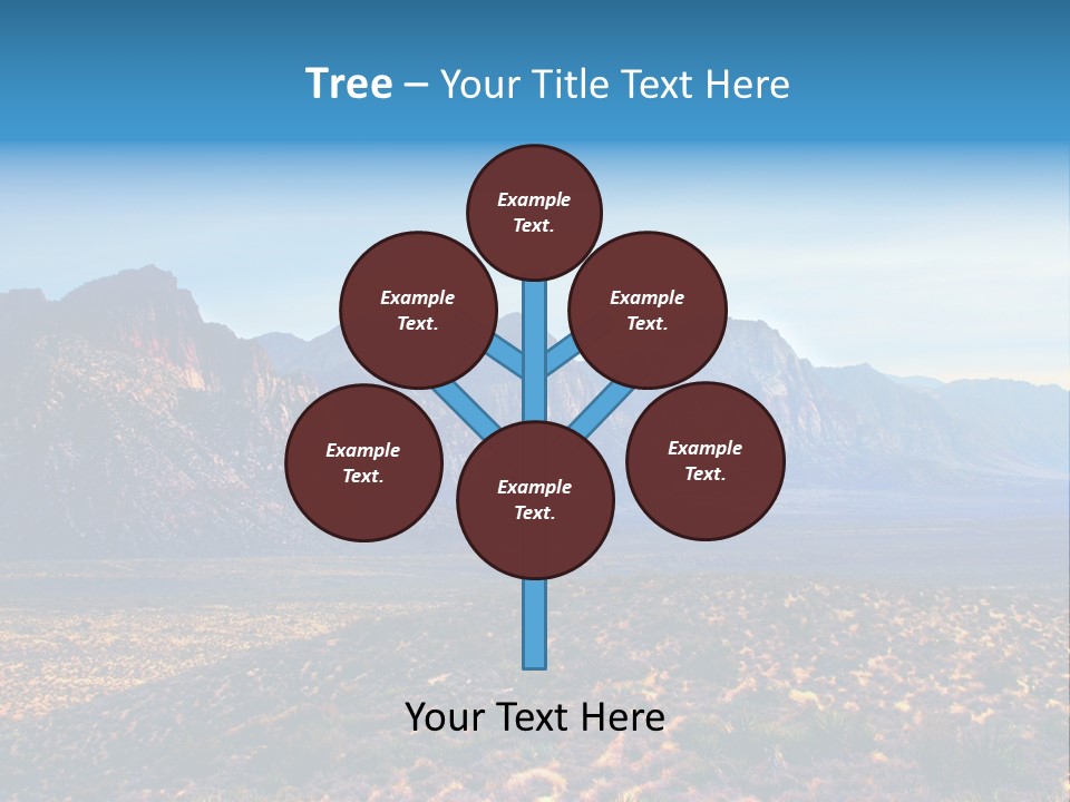 A Mountain Range With A Blue Sky In The Background PowerPoint Template