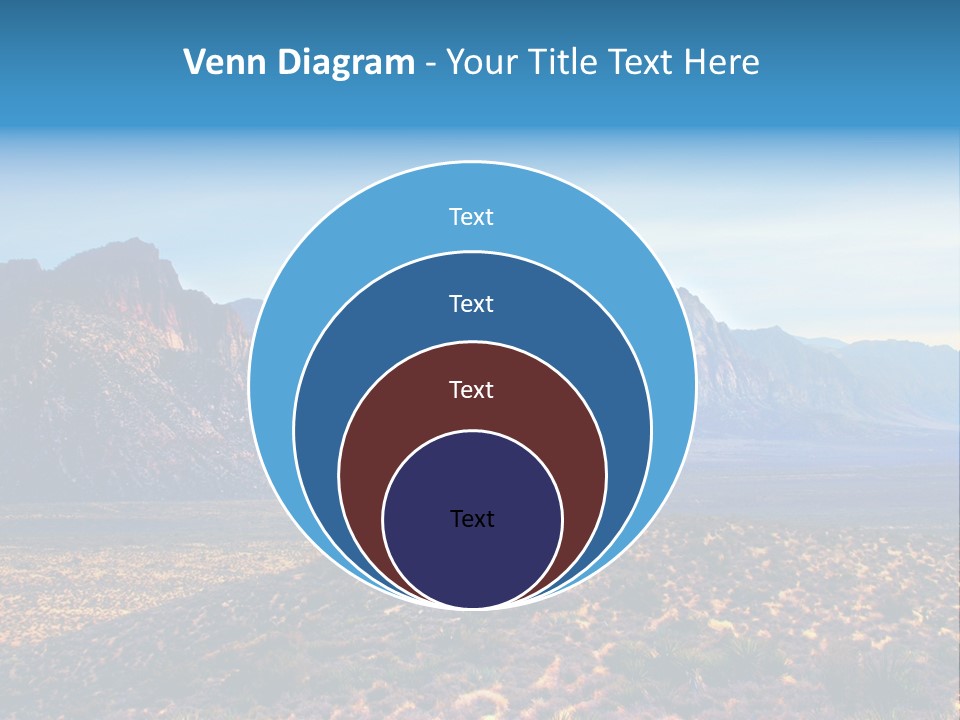 A Mountain Range With A Blue Sky In The Background PowerPoint Template