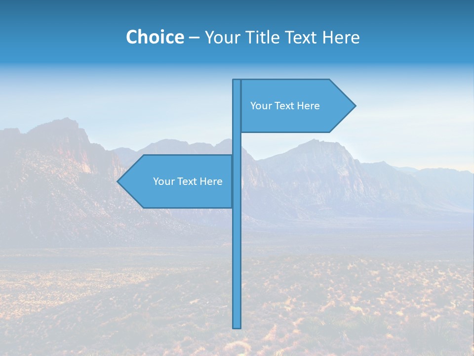 A Mountain Range With A Blue Sky In The Background PowerPoint Template