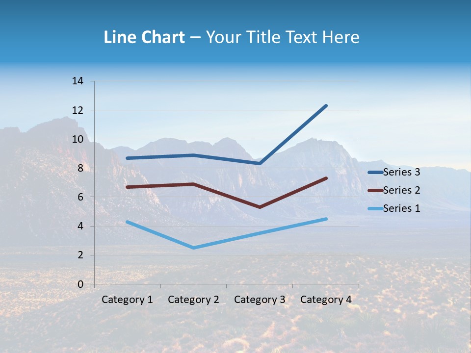 A Mountain Range With A Blue Sky In The Background PowerPoint Template