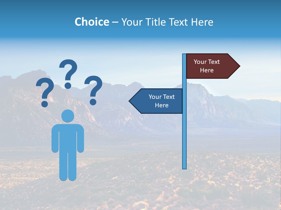 A Mountain Range With A Blue Sky In The Background PowerPoint Template