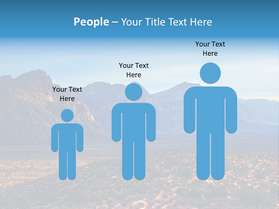 A Mountain Range With A Blue Sky In The Background PowerPoint Template