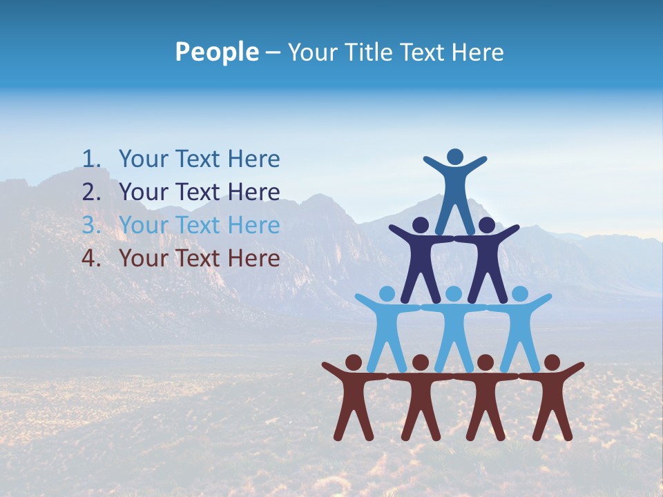 A Mountain Range With A Blue Sky In The Background PowerPoint Template