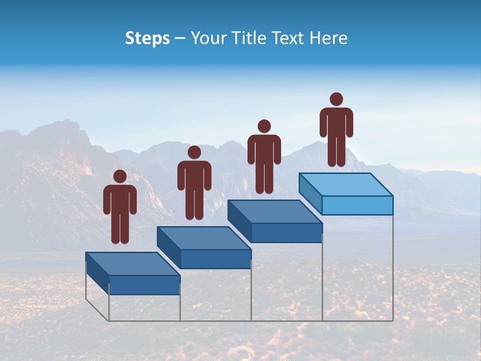 A Mountain Range With A Blue Sky In The Background PowerPoint Template