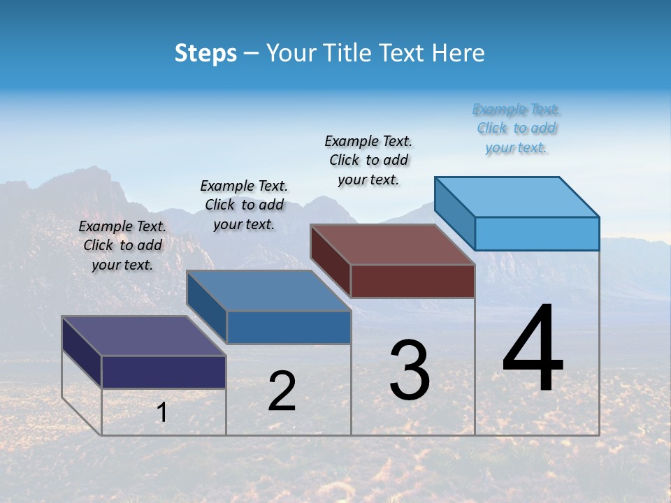 A Mountain Range With A Blue Sky In The Background PowerPoint Template