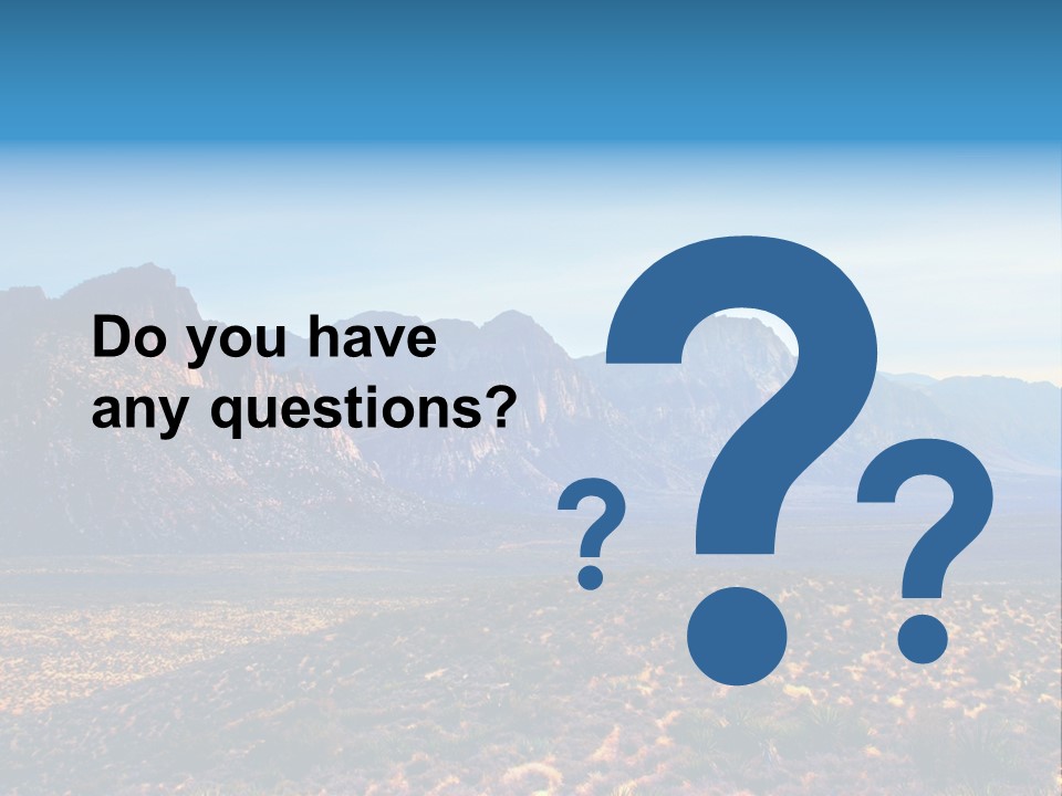 A Mountain Range With A Blue Sky In The Background PowerPoint Template