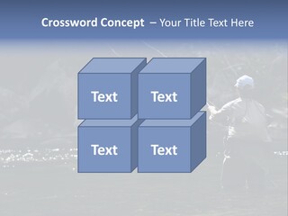 A Man Standing In A River Holding A Fishing Rod PowerPoint Template