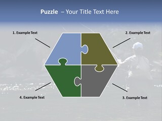 A Man Standing In A River Holding A Fishing Rod PowerPoint Template