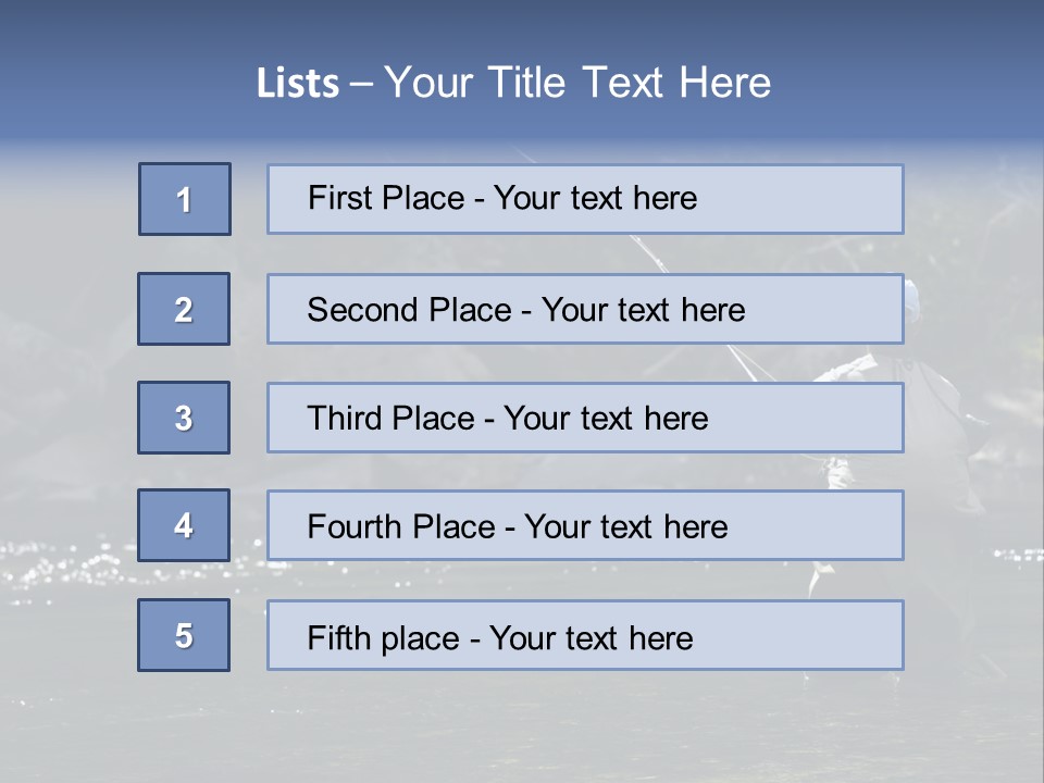 A Man Standing In A River Holding A Fishing Rod PowerPoint Template