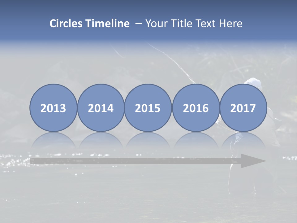 A Man Standing In A River Holding A Fishing Rod PowerPoint Template