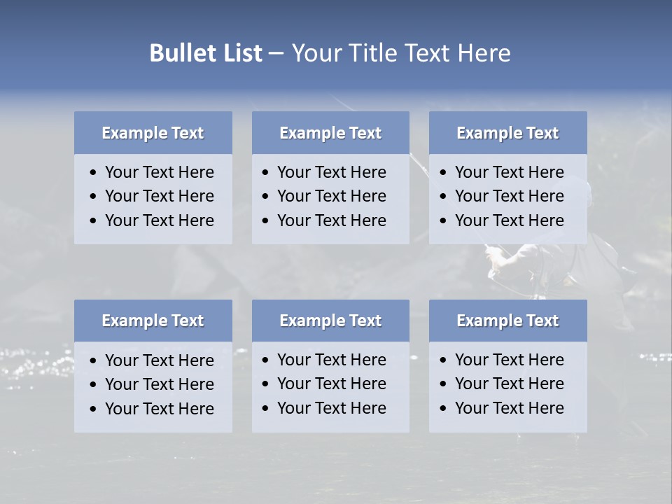 A Man Standing In A River Holding A Fishing Rod PowerPoint Template