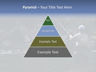 A Man Standing In A River Holding A Fishing Rod PowerPoint Template