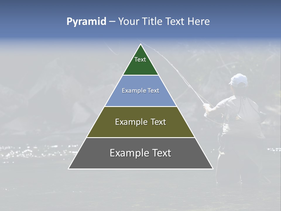 A Man Standing In A River Holding A Fishing Rod PowerPoint Template