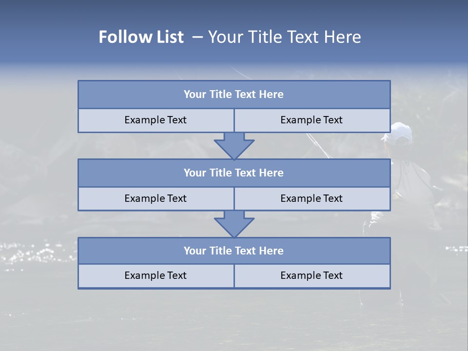 A Man Standing In A River Holding A Fishing Rod PowerPoint Template