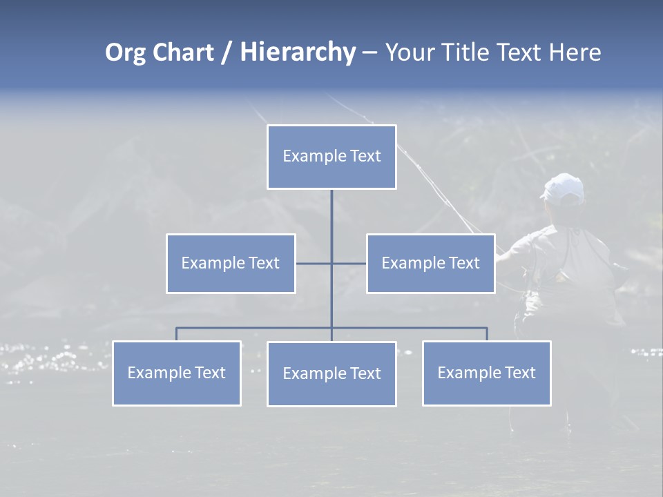 A Man Standing In A River Holding A Fishing Rod PowerPoint Template