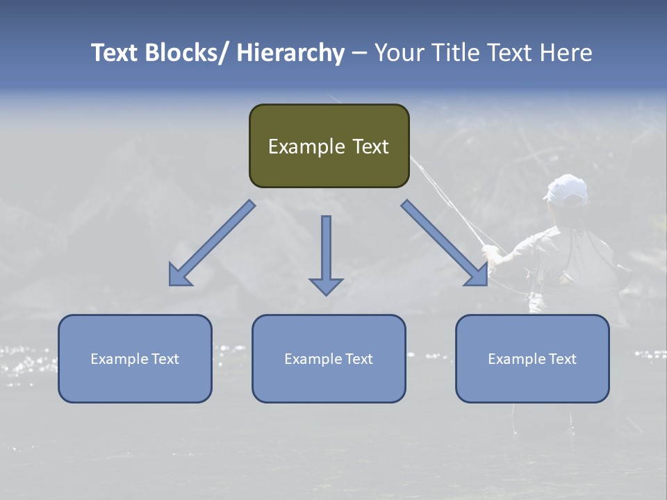 A Man Standing In A River Holding A Fishing Rod PowerPoint Template