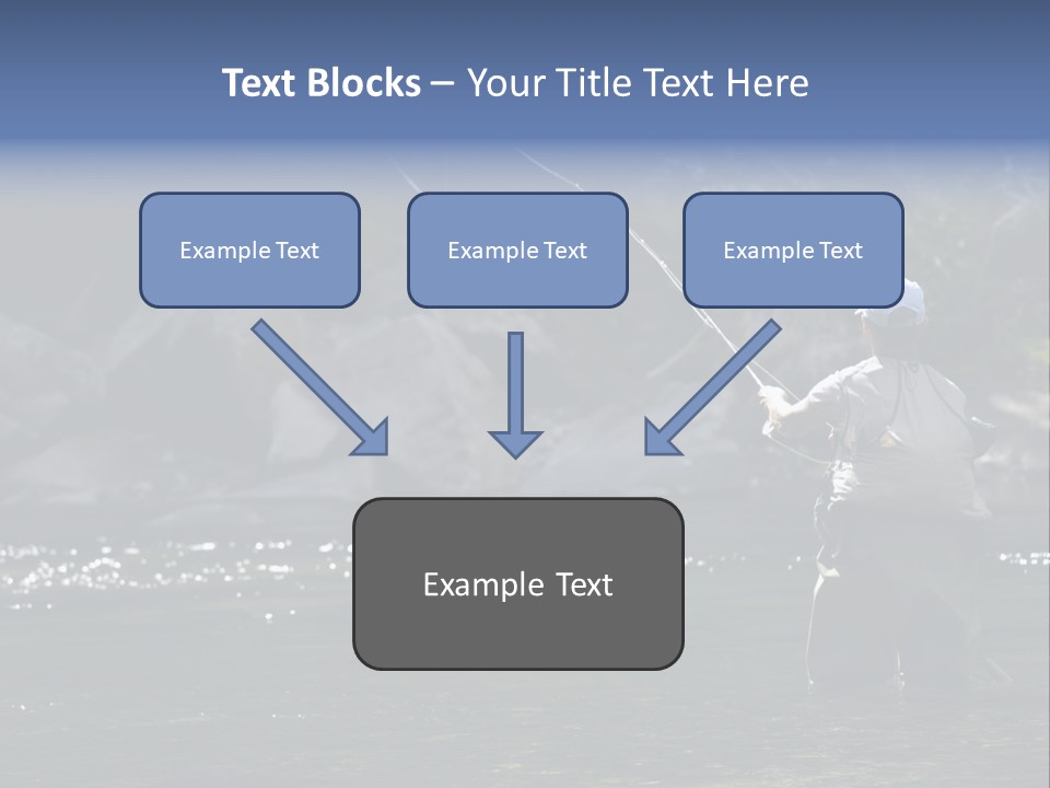 A Man Standing In A River Holding A Fishing Rod PowerPoint Template