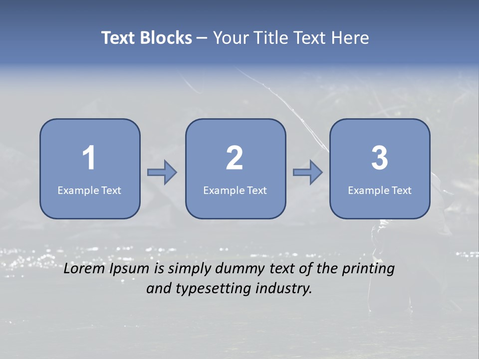 A Man Standing In A River Holding A Fishing Rod PowerPoint Template