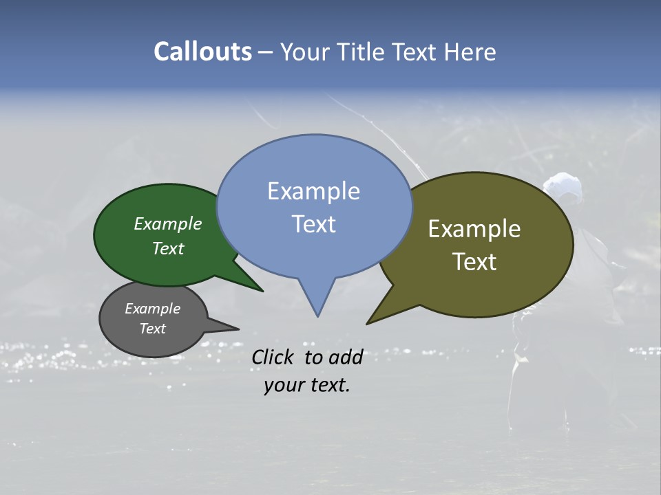 A Man Standing In A River Holding A Fishing Rod PowerPoint Template