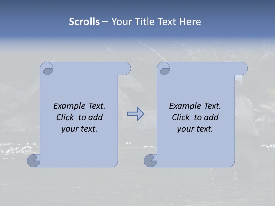 A Man Standing In A River Holding A Fishing Rod PowerPoint Template