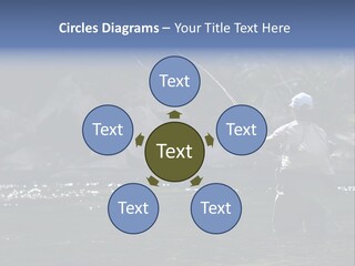 A Man Standing In A River Holding A Fishing Rod PowerPoint Template