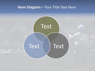 A Man Standing In A River Holding A Fishing Rod PowerPoint Template