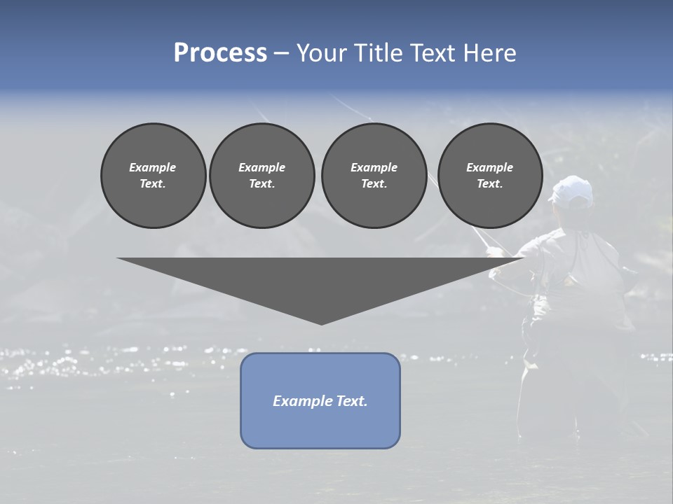 A Man Standing In A River Holding A Fishing Rod PowerPoint Template