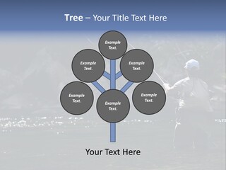A Man Standing In A River Holding A Fishing Rod PowerPoint Template