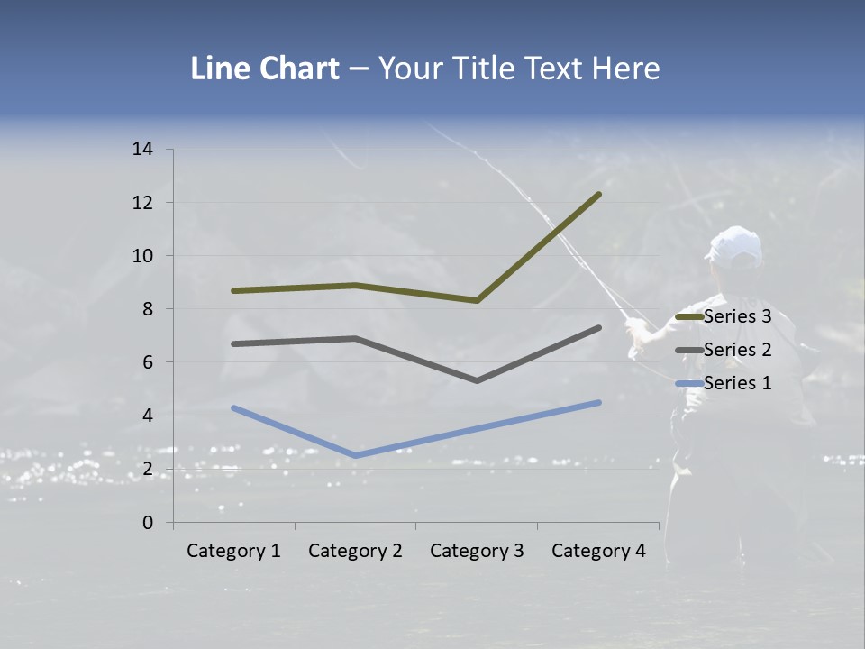 A Man Standing In A River Holding A Fishing Rod PowerPoint Template