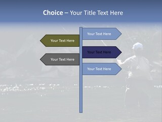 A Man Standing In A River Holding A Fishing Rod PowerPoint Template