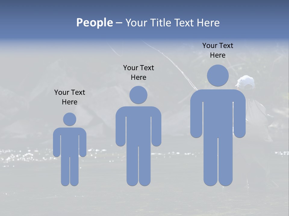 A Man Standing In A River Holding A Fishing Rod PowerPoint Template