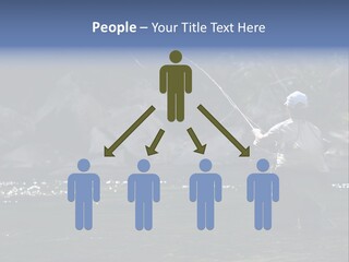 A Man Standing In A River Holding A Fishing Rod PowerPoint Template