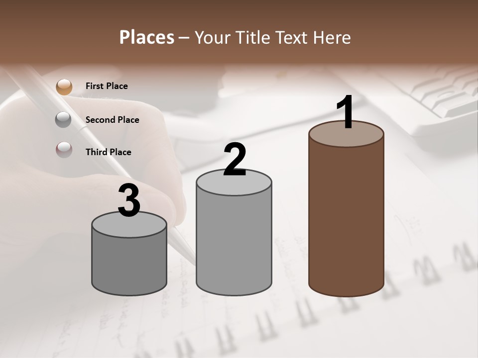 A Person Writing On A Piece Of Paper With A Pen PowerPoint Template