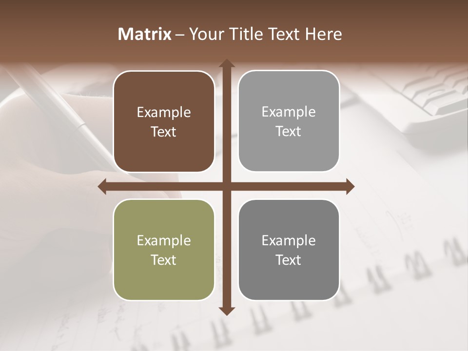 A Person Writing On A Piece Of Paper With A Pen PowerPoint Template