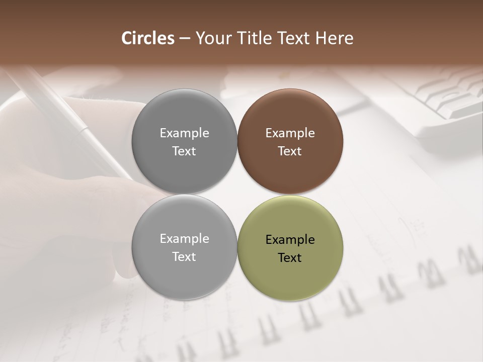 A Person Writing On A Piece Of Paper With A Pen PowerPoint Template