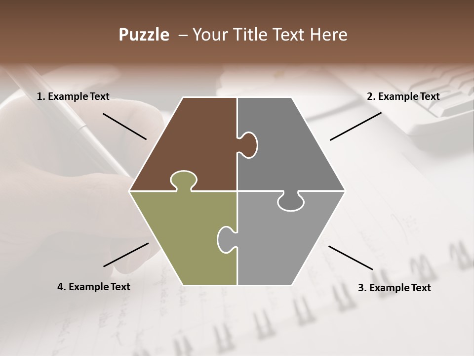 A Person Writing On A Piece Of Paper With A Pen PowerPoint Template