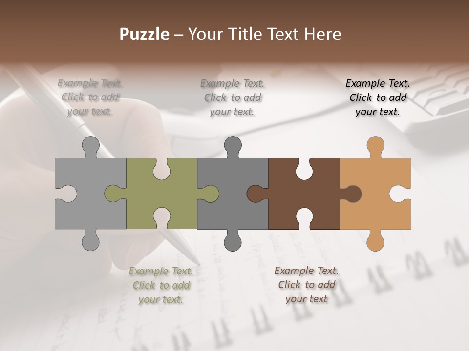 A Person Writing On A Piece Of Paper With A Pen PowerPoint Template