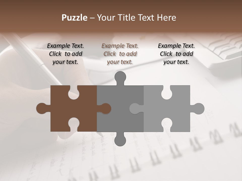 A Person Writing On A Piece Of Paper With A Pen PowerPoint Template