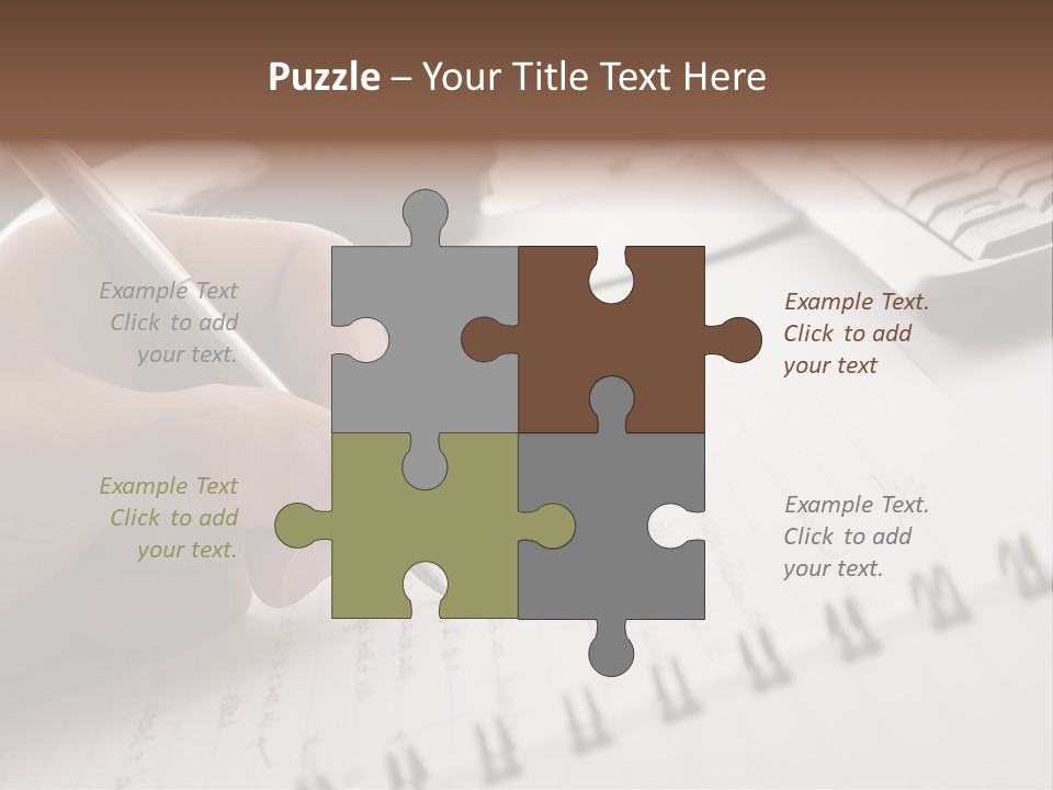 A Person Writing On A Piece Of Paper With A Pen PowerPoint Template