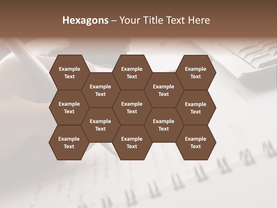 A Person Writing On A Piece Of Paper With A Pen PowerPoint Template