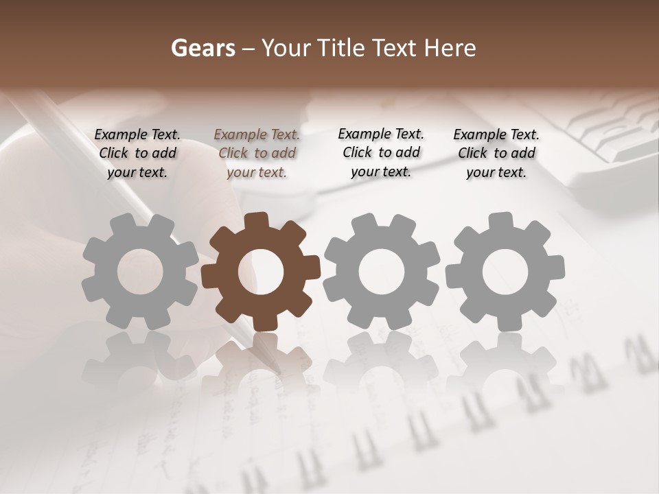 A Person Writing On A Piece Of Paper With A Pen PowerPoint Template