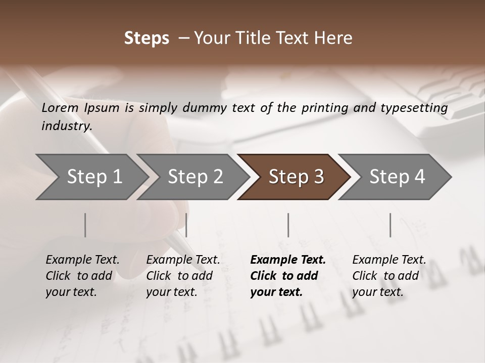 A Person Writing On A Piece Of Paper With A Pen PowerPoint Template