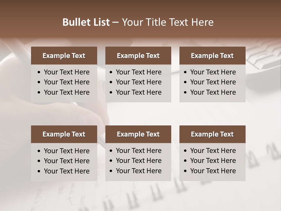A Person Writing On A Piece Of Paper With A Pen PowerPoint Template