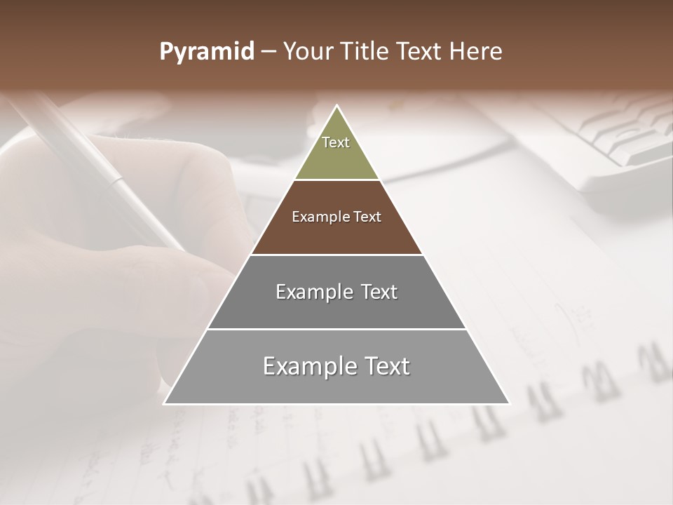 A Person Writing On A Piece Of Paper With A Pen PowerPoint Template